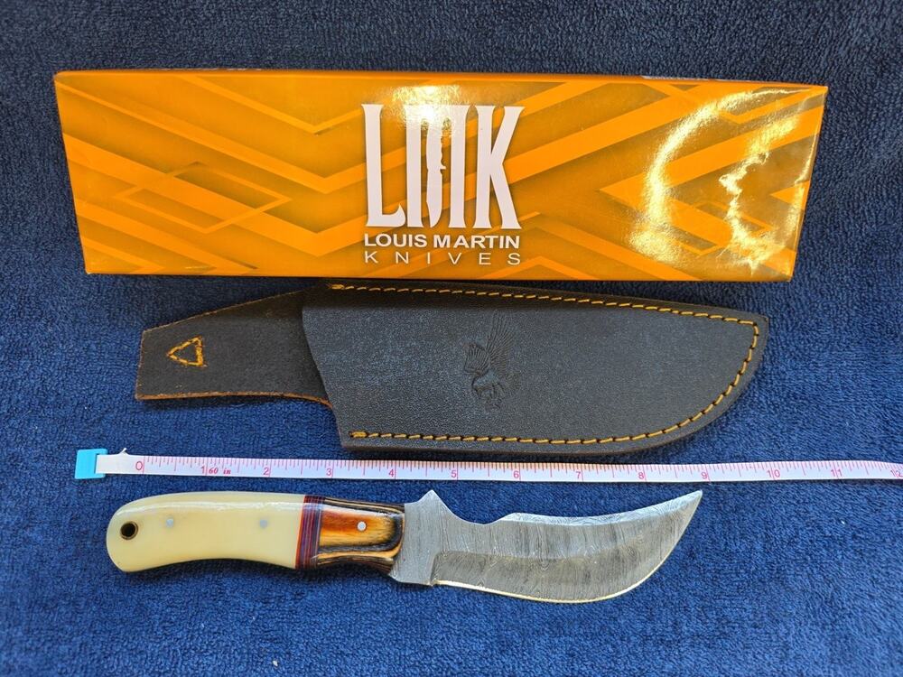 Hunting Bowie Knife 9 Inch Custom Made Forged Damascus Blade LMK Knives #7554